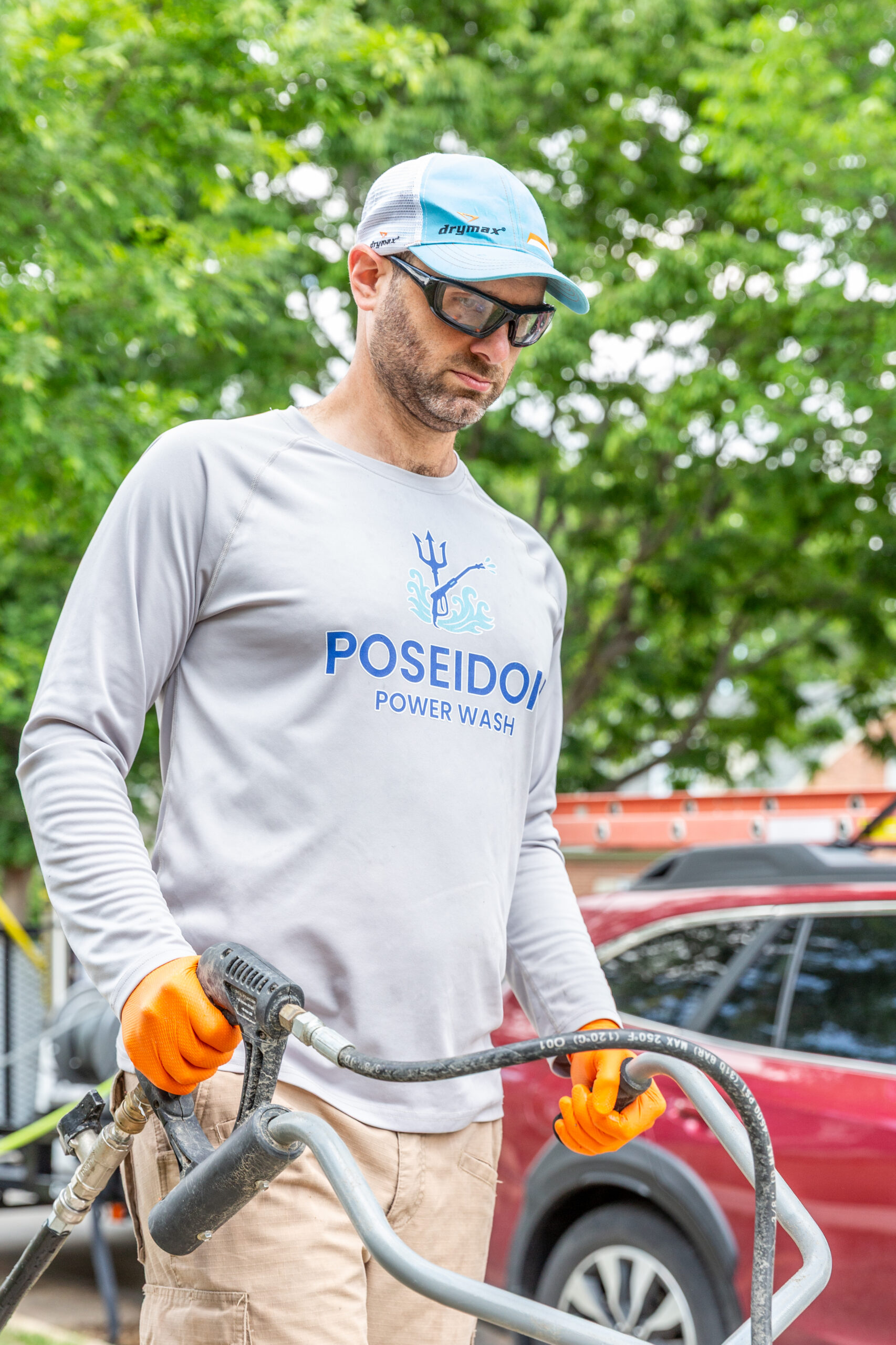 Poseidon Power Wash providing professional exterior cleaning services in Midlothian, Virginia