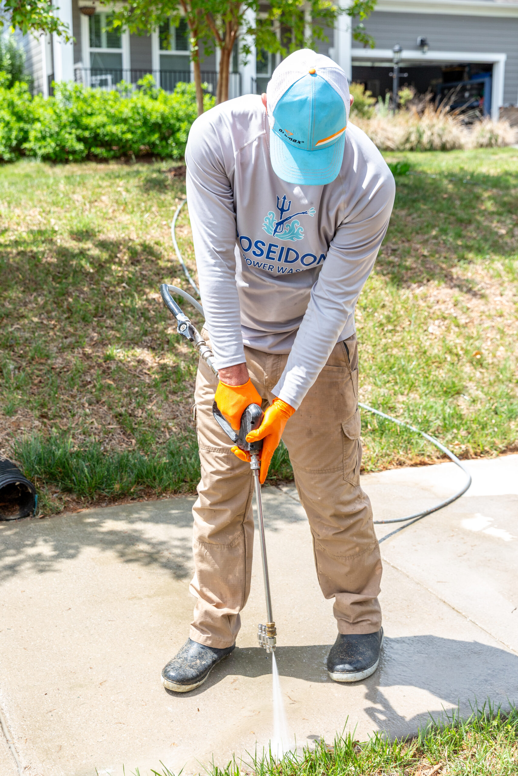 Poseidon Power Wash providing professional exterior cleaning services in Short Pump, Virginia