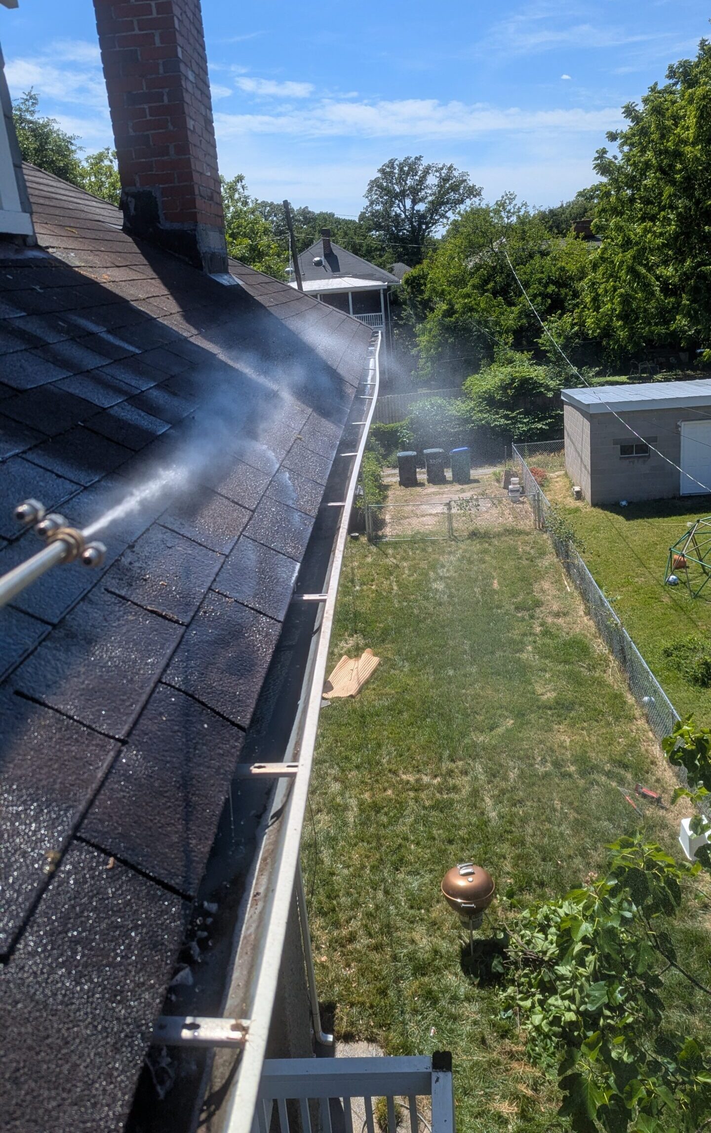 Cleaned Gutter after professional gutter cleaning in Richmond, Virginia