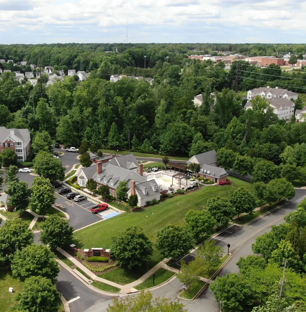 Downtown and residential neighborhoods in Midlothian, Virginia